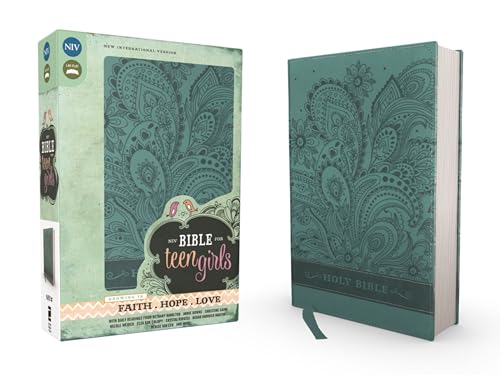 NIV, Bible for Teen Girls, Leathersoft, Blue: Growing in Faith, Hope, and Love – The Perfect Christian Faith Gift for Your Teenage Girl, Age 13-18