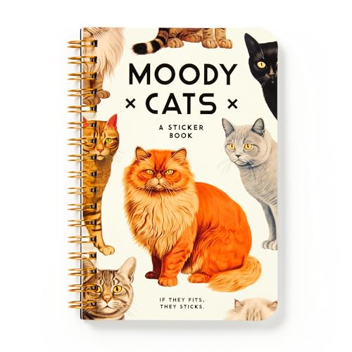 Brass Monkey Moody Cats Sticker Book cover