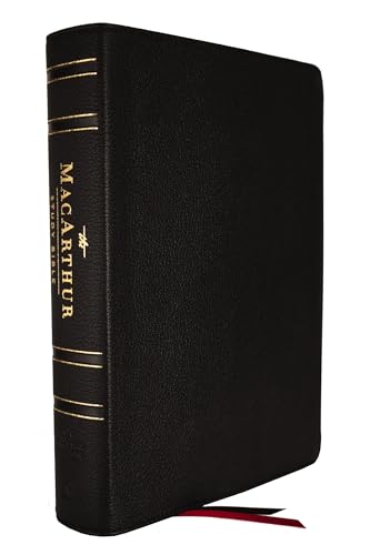 NASB, MacArthur Study Bible, Black Genuine Leather, 1995 Text, Comfort Print: Unleashing God's Truth One Verse at a Time (Holy Bible, New American Standard Bible)