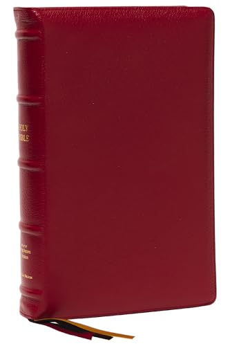 NKJV, Thinline Reference Bible, Large Print, Red Premium Goatskin Leather, Premier Collection, Comfort Print: Holy Bible, New King James Version