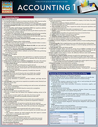 Accounting 1: QuickStudy Laminated Reference Guide (QuickStudy Business) cover