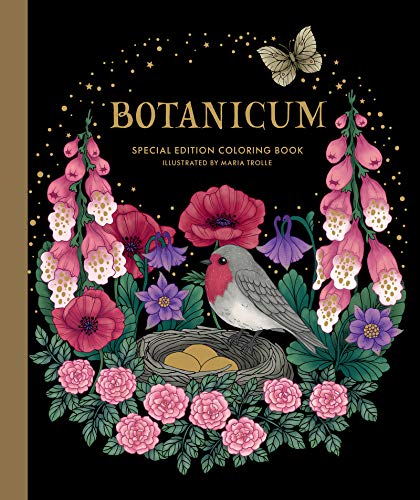 Botanicum Coloring Book: Hardcover adult coloring book featuring thick, high-quality paper (Maria Trolle)