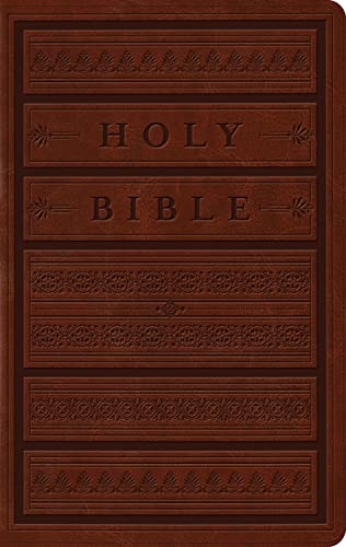 ESV Large Print Personal Size Bible (TruTone, Brown, Engraved Mantel Design)