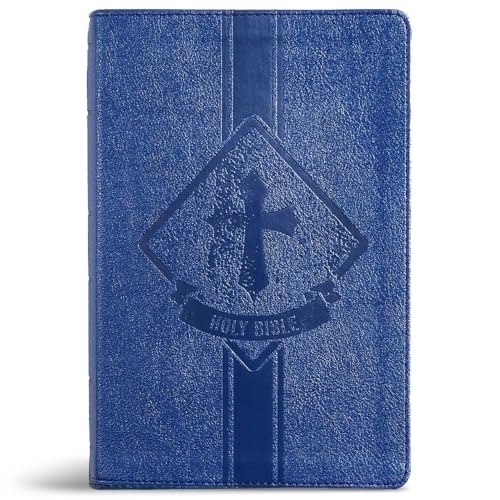 KJV Kids Bible, Royal Blue LeatherTouch, KJV Holy Bible, Red Letter, Presentation Page, Study Helps for Children, Full-Color Inserts and Maps, Easy-to-Read Bible MCM Type