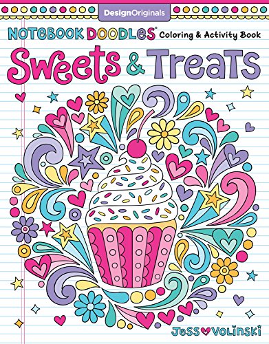 Notebook Doodles Sweets & Treats: Coloring & Activity Book (Design Originals) 32 Candy and Food Designs, Coloring Book for Tweens and Teens with Beginner Art Activities on Extra-Thick Perforated Pages