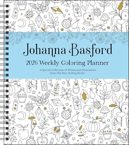 Johanna Basford 12-Month 2026 Weekly Coloring Calendar cover
