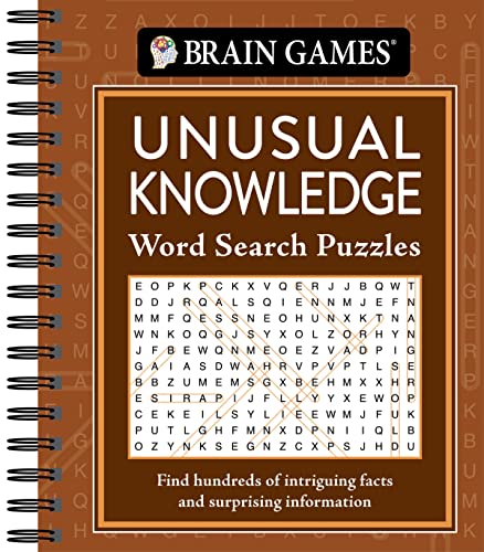 Brain Games - Unusual Knowledge Word Search Puzzles: With Trivia & Facts | Science, History & Pop Culture | Spiral Bound Activity Book Gift for Adults, Seniors & Puzzle Lovers