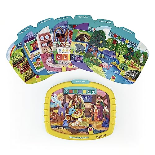 Bible Activity Pad for Kids Ages 4–8 – Read, Press & Learn with Removable Cards and Music