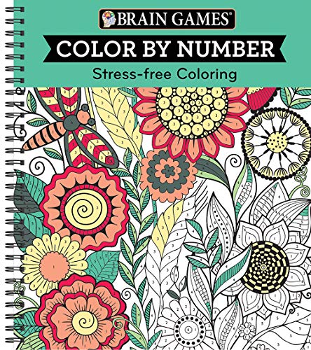 Brain Games - Color by Number: Stress-Free Coloring (Green) cover