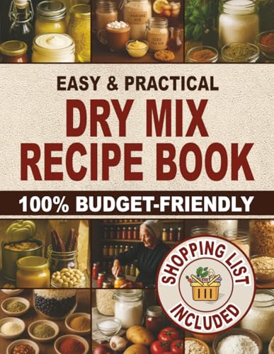 Easy & Practical Dry Mix Recipe Book: 100% Budget-Friendly Homemade Recipes to Stock Up for Long-Term Storage & Shop Only Once a Month to Enjoy Stress-Free Cooking and Family Time