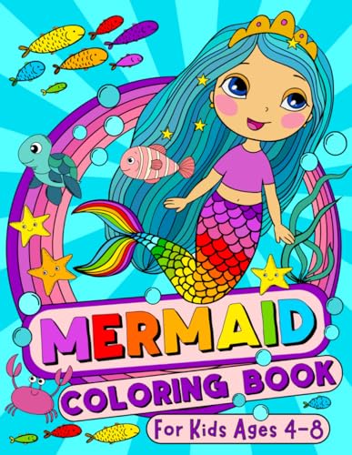 Mermaid Coloring Book: For Kids Ages 4-8 (US Edition) (Silly Bear Coloring Books)