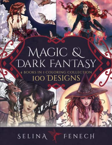 Magic and Dark Fantasy Coloring Collection: 100 Designs cover