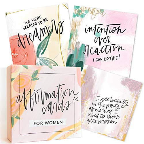 Affirmation Cards for Women: Beautifully Illustrated Inspirational Cards with Positive Affirmations to Help with Gratitude, Mindfulness, Daily Encouragement and Self Care cover