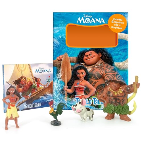 Disney Moana Tattle Tales - Activity Books for kids, 12-page storybook, 4 figurines