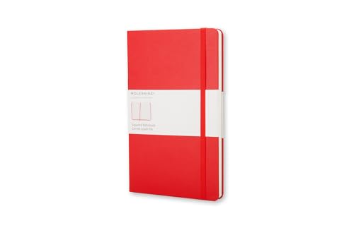 Moleskine Classic Notebook, Hard Cover, Pocket (3.5" x 5.5") Squared/Grid, Scarlet Red, 192 Pages