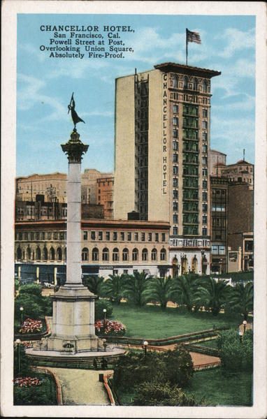 Chancellor Hotel on Union Square San Francisco California — Property