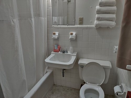 A Holiday Motel — Bathroom