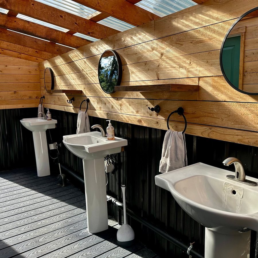 Alpenglow Luxury Camping Llc — Bathroom