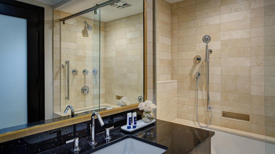 Amway Grand Plaza Curio Collection by Hilton Grand Rapids Kent County Michigan — Bathroom