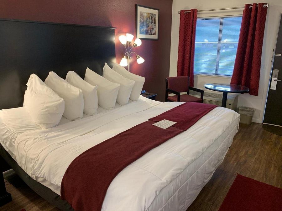 At Michigan Inn Lodge — Guest room