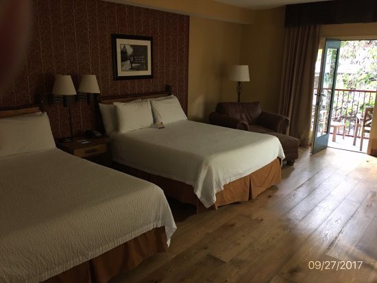 Bearskin Lodge on the River Hotel Gatlinburg Tennessee — Guest room