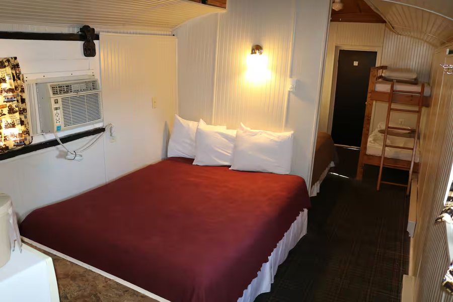 Caboose Motel — Guest room