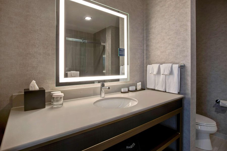 Embassy Suites By Hilton Rockford Riverfront — Bathroom