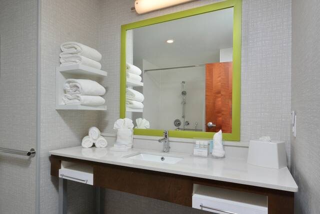Hampton Inn Suites by Hilton Charlotte North I 485 — Bathroom