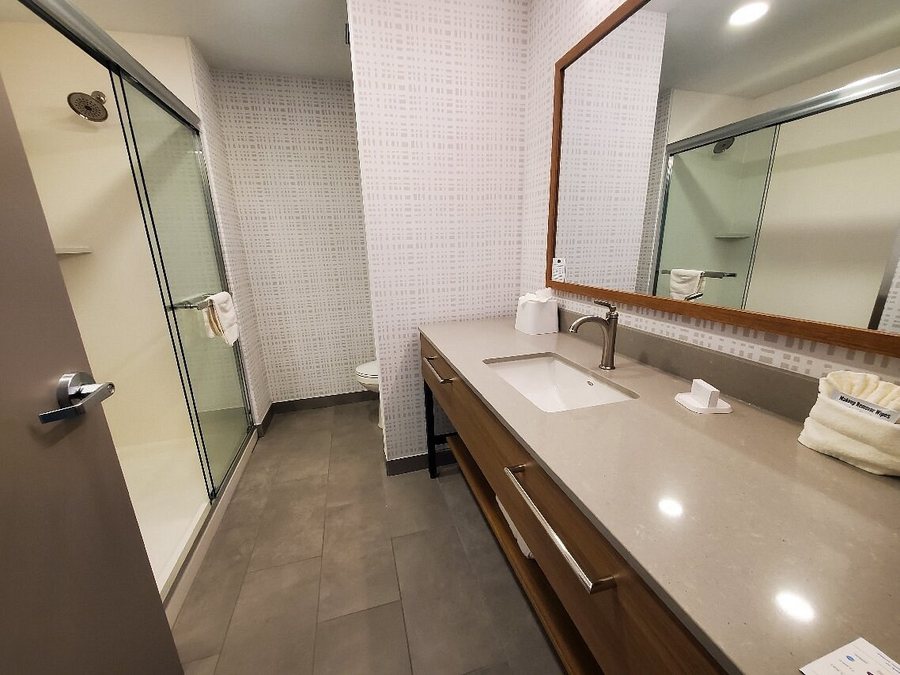 Hampton Inn Suites Little Rock Airport — Bathroom