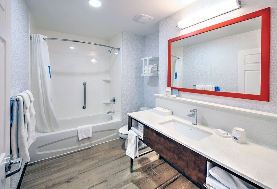 Hampton Inn Suites Ontario — Bathroom
