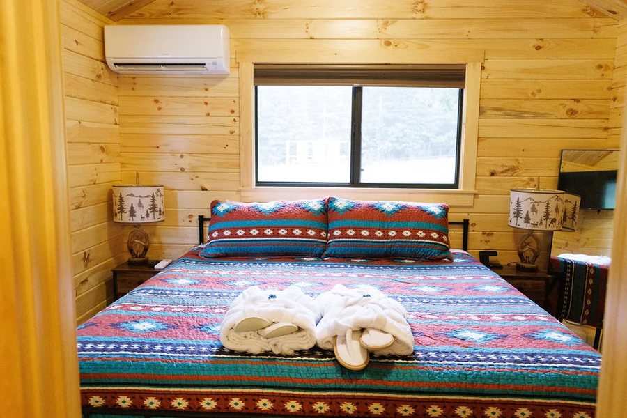 Hot Springs Log Cabins — Guest room