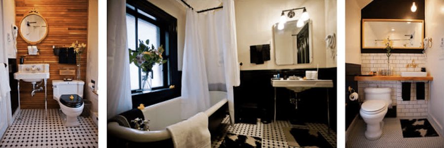 Made INN Vermont an Urban Chic Boutique Bed and Breakfast — Bathroom