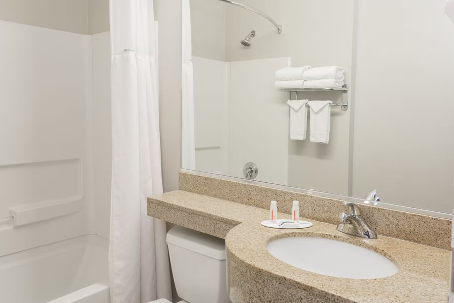Microtel Inn Suites by Wyndham Charlotte University Place — Bathroom