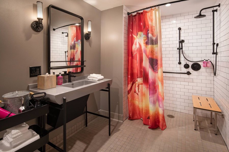 Moxy Austin University — Bathroom