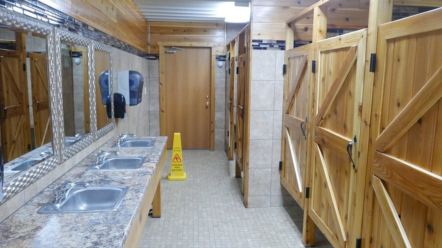 Rustic Timbers Door County Camping — Bathroom