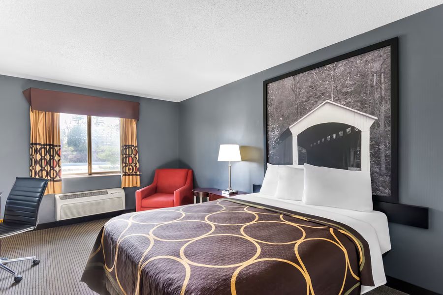 Super 8 by Wyndham Bloomington — Guest room