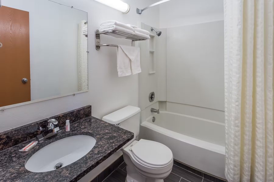 Super 8 by Wyndham Jamestown — Bathroom