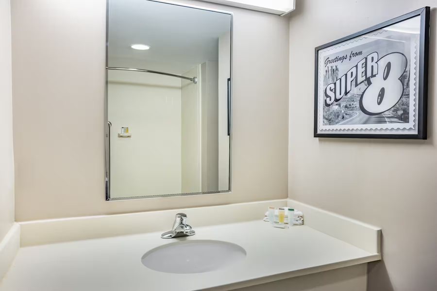 Super 8 by Wyndham Laurel — Bathroom