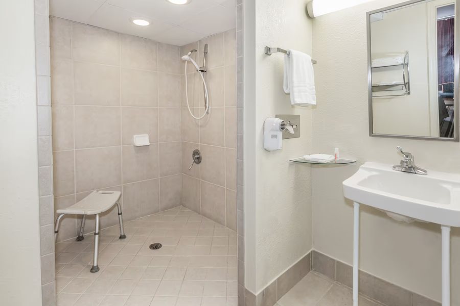 Super 8 by Wyndham Valdosta Conf Center Area — Bathroom