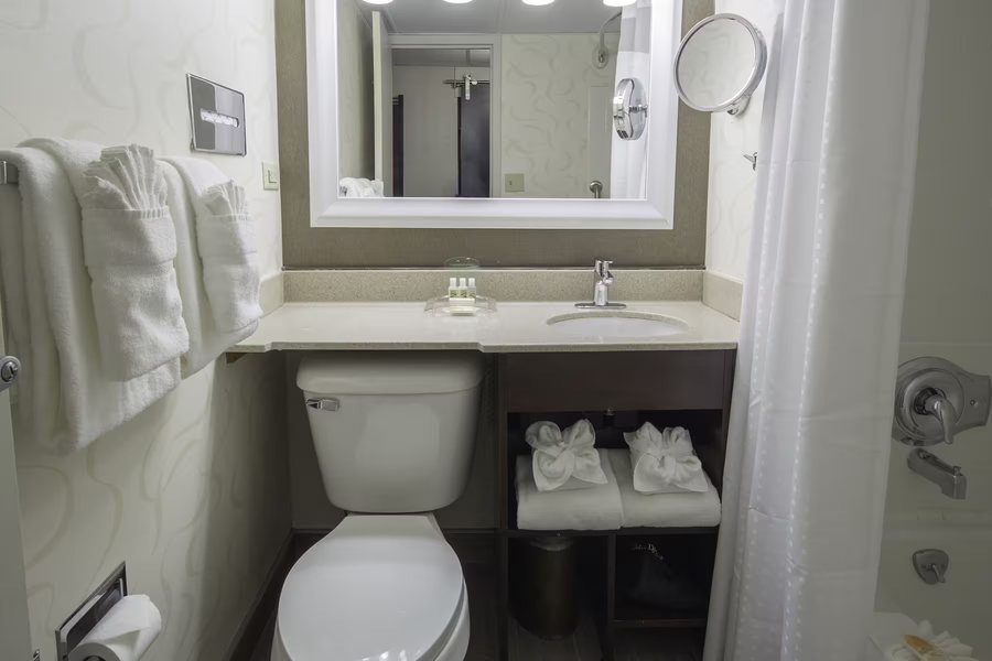 Super 8 by Wyndham Webster Rochester — Bathroom