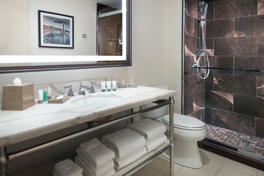 Swamp Rabbit Inn — Bathroom