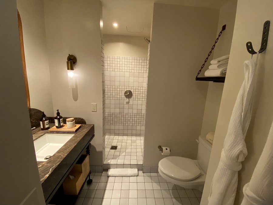 The L A Grand Hotel Downtown Los Angeles California — Bathroom