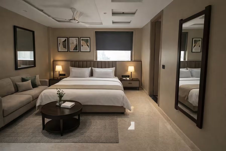 The PratiQ Luxe Paschim Vihar — Guest room