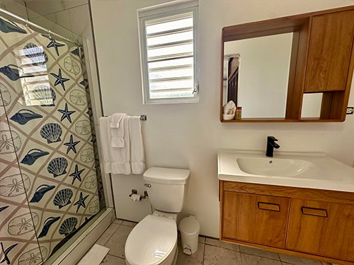 Villa Tropical Oceanfront Apartments on Shacks Beach — Bathroom