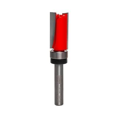 Freud 50-102: 1/2" (Dia.) Top Bearing Flush Trim Bit | 2 Cutters, 24000 RPM, 3 Flutes, Ideal for Template Routing, Sign Lettering, Pattern Work, Veneered Plywood - 50-102