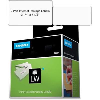 DYMO LW 2-Part Internet Postage Labels for LabelWriter Label Printers, White, 2-1/4'' x 7-1/2'', 1 roll of 150 (30384)