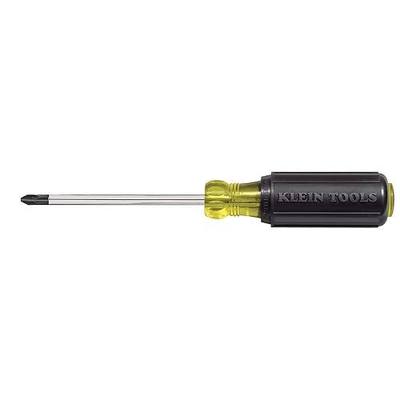 Klein Tools 603-4 Screwdriver, Made in USA, #2 Phillips Tip, Cushion Grip, Precision Machined Electrician Screwdriver, Home Improvement