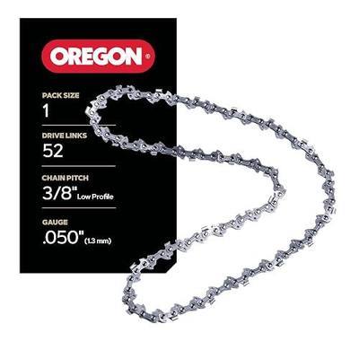 Oregon Chainsaw Chain for 14" Bar, 3/8" LP, .050" Gauge, 52 Drive Links | Low-Kickback Replacement Saw Chain, Fits Earthwise, Echo, Greenworks, Homelite, Ryobi and More