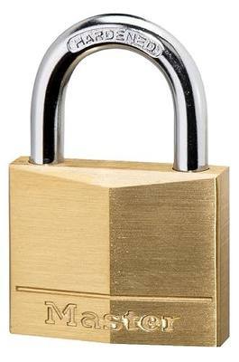 Master Lock 140D Solid Brass Padlock with Key, 1 Pack
