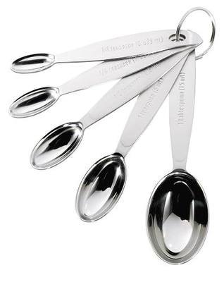 Cuisipro Stainless Steel Measuring Spoon Set Silver, Standard